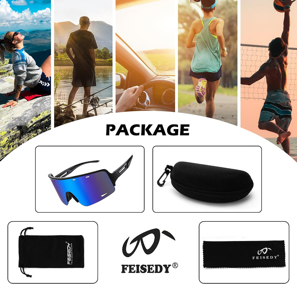 ÉÌƷͼƬ 21 | B0C6M24X4M | FEISEDY Sports Sunglasses Cycling Glasses Baseball Glasses for Youth Teens UV400 Protection B2974