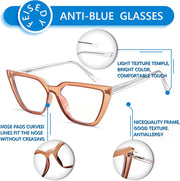 ÉÌƷͼƬ 11 | B0BHT5M418 | FEISEDY Women Cat Eye Blue Light Blocking Glasse Frame Fake Nerd Clear Square Computer Eyewear Anti Eyestrain B2353