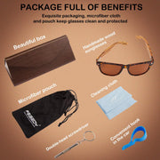 商品图片 21 | B07J2YHS4L | FEISEDY Polarized Wood Sunglasses Women Men HD UV400 Driving Fishing Golf Sunglasses B2448