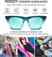 ÉÌƷͼƬ 78 | B0C5378735 | FEISEDY Vintage Square Cat Eye Sunglasses Women Trendy Cateye Sunglasses B2473