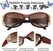 ÉÌƷͼƬ 40 | B0CNRQ7WVZ | FEISEDY Y2K Women Polarized Sunglasses Butterfly Wrap Around UV400 Shades