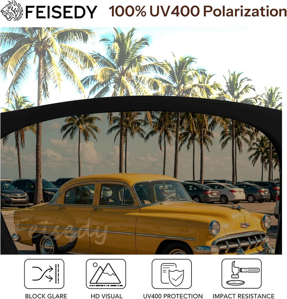 ÉÌƷͼƬ 12 | B0H1W4CQTC | FEISEDY Square Polarized Sunglasses for Men Women Lightweight B0441