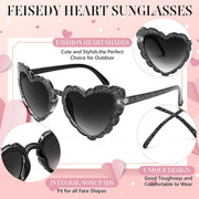 ÉÌƷͼƬ 39 | B0B8R3G4T8 | FEISEDY Love Heart Shaped Sunglasses for Women Trendy Retro Cat Eye Mod Style Stylish Glasses B2336
