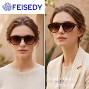 ÉÌƷͼƬ 16 | B0GSYML7HF | FEISEDY Retro Oval Cat Eye Sunglasses for Women Men B0411