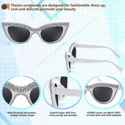 ÉÌƷͼƬ 41 | B0BZ7YMM4F | FEISEDY Oversized Women Cat Eye Rhinestone Sunglasses Costume Party B2360