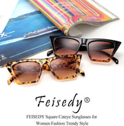 ÉÌƷͼƬ 117 | B0C5378735 | FEISEDY Vintage Square Cat Eye Sunglasses Women Trendy Cateye Sunglasses B2473