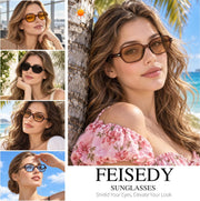 ÉÌƷͼƬ 10 | B0HJYQR9BW | FEISEDY Classic Square Sunglasses for Women Men, Retro Trendy Shades B0493
