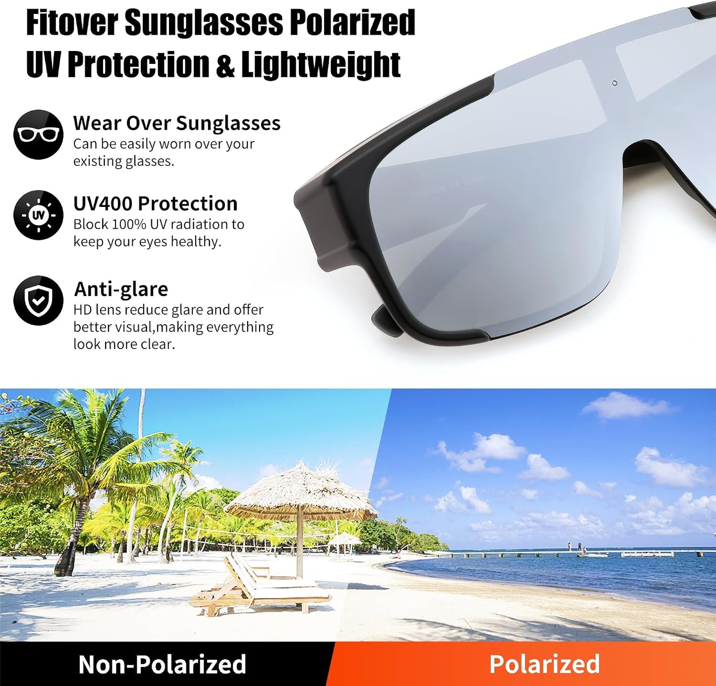 商品图片 30 | B0FY37CX2V | FEISEDY Polarized Fit Over Glasses Sunglasses for Men Women, Sports Wrap Around for Driving Cycling Fishing B0315