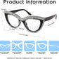 商品图片 19 | B0BLH5NHK8 | FEISEDY Diamond Blue Light Blocking Glasses Cat Eye Rhinestone Women Oversized Anti Eyestrain Computer Glasses Frame B2358