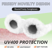 ÉÌƷͼƬ 56 | B09PN9V5N6 | FEISEDY Sunglasses Women Plush Fuzzy Soft Velvet Party Masquerade B2877