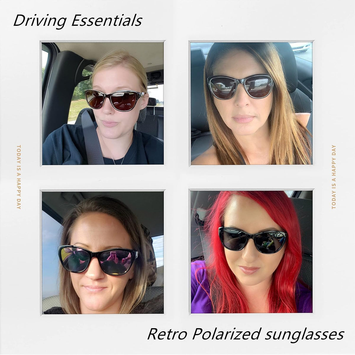 ÉÌƷͼƬ 30 | B07NXZ3WVF | FEISEDY Women Vintage Polarized Sunglasses Lady Elegant Cateye Sun Glasses B2476