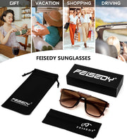 ÉÌƷͼƬ 6 | B0D9H98G6Y | FEISEDY Fashion Sunglasses Womens Men Flat Top Square Trendy Visor Shades UV400 B0211