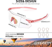 ÉÌƷͼƬ 7 | B0FHNVLT2X | FEISEDY Photochromic Cycling Glasses for Men Women Mountain Bike Sports Sunglasses UV Protection B0310