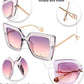 商品图片 89 | B08HVPGJW5 | FEISEDY Sunglasses Womens Trendy, Oversized Square Shades, Pearl Inlay Cat Eye Frame UV400 Protection B2625