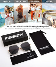ÉÌƷͼƬ 43 | B08SJ7XN69 | FEISEDY Womens Cute Sunglasses Oversized Butterfly X Shape Design Cateye Lady Sunglasses B2738