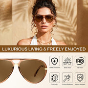 ÉÌƷͼƬ 3 | B0GYVVZBQM | FEISEDY Classic Aviator Sunglasses UV400 Protection for Women Men B0461
