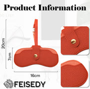 商品图片 26 | B0FGXSC9RB | FEISEDY Soft Leather Sunglass Case-Slim Portable Glasses Holder for Women