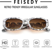 ÉÌƷͼƬ 50 | B0B5V7T75J | FEISEDY Retro Trendy Rectangle Sunglasses Women Men Narrow Shades B2322