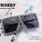 商品图片 13 | B096YZPRF2 | FEISEDY Oversized Sparkling Crystal Sunglasses Disco Diamond Flat Top Fashion Square Large Shades B2782