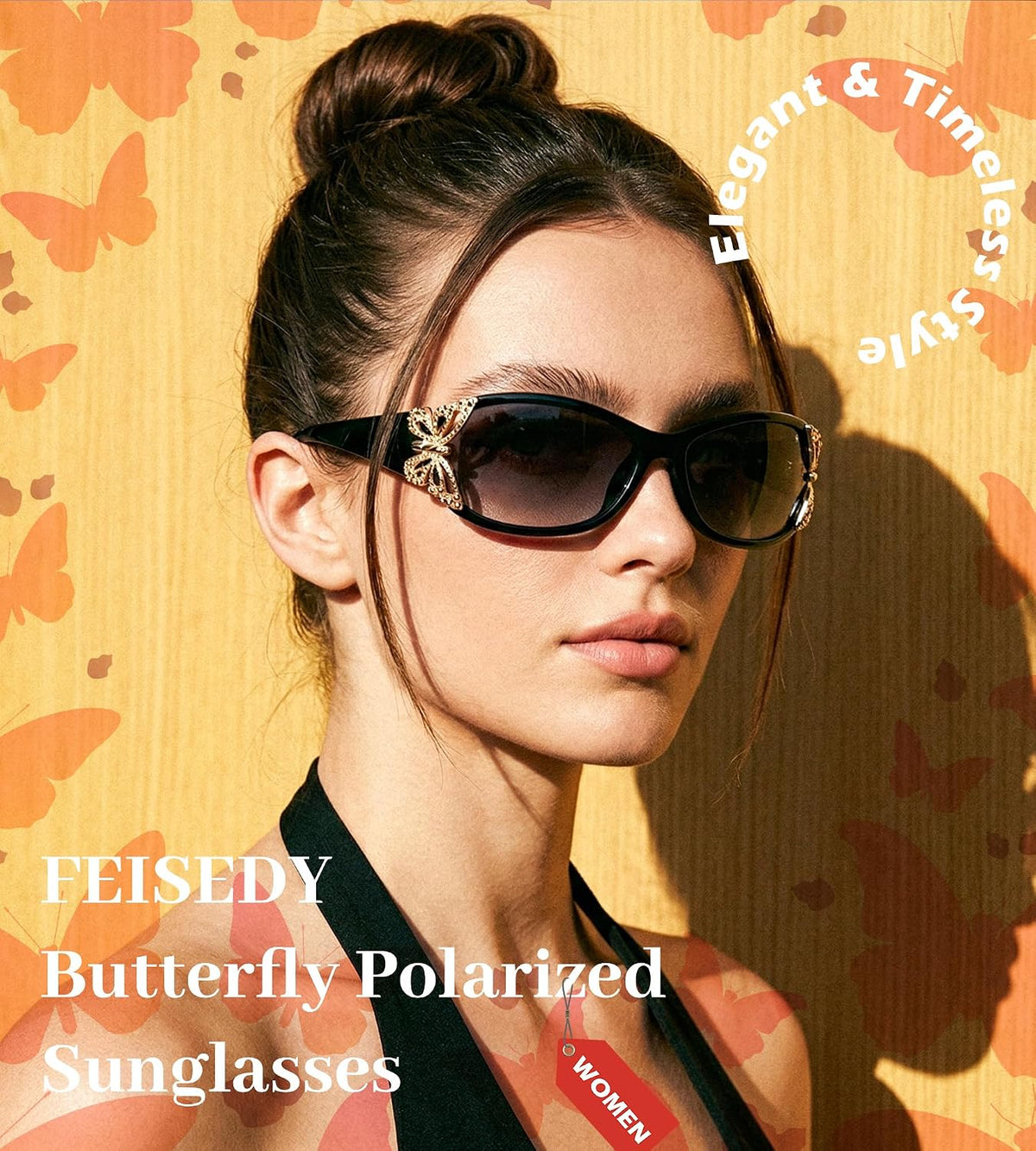 ÉÌƷͼƬ 17 | B0CNRQ7WVZ | FEISEDY Y2K Women Polarized Sunglasses Butterfly Wrap Around UV400 Shades