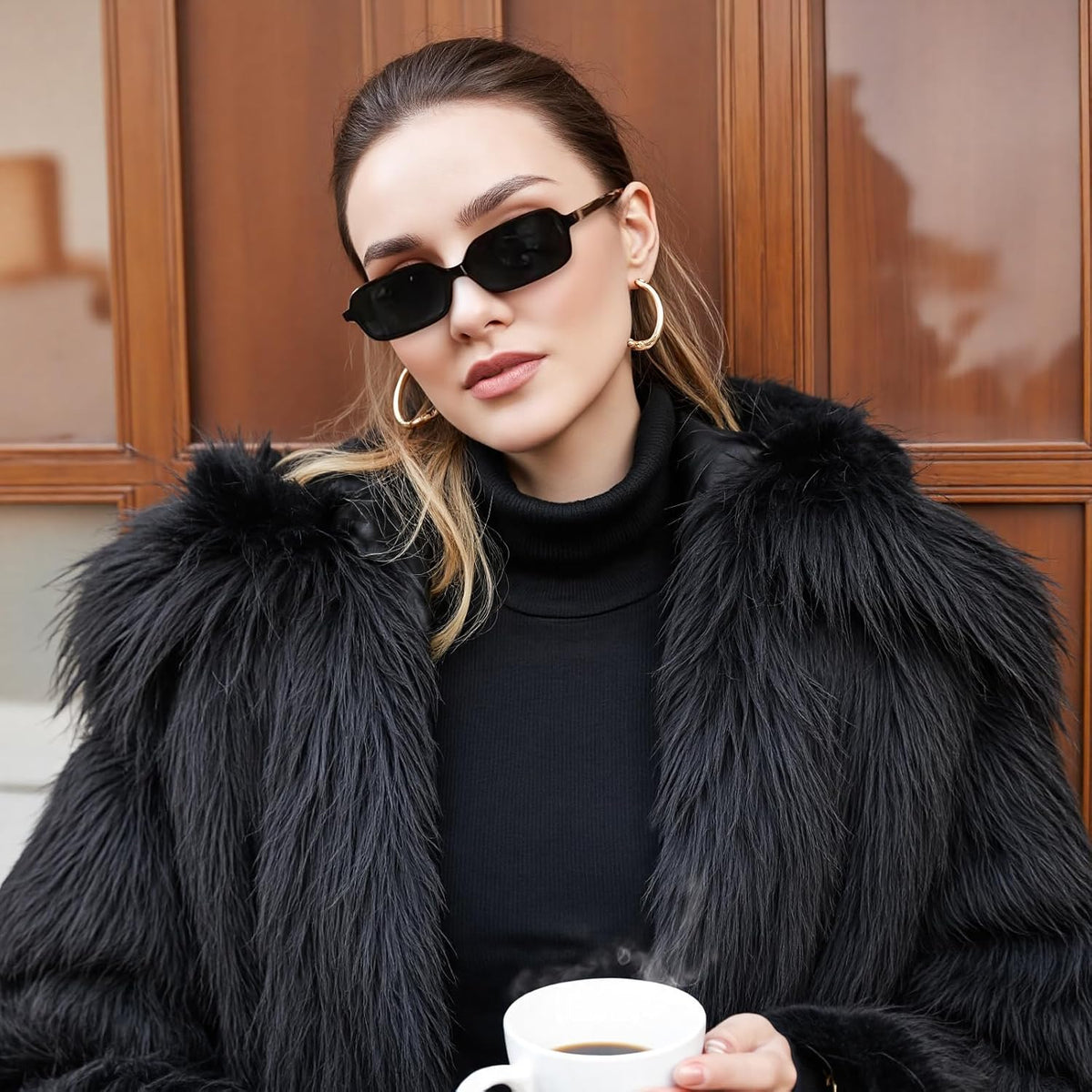 ÉÌƷͼƬ 11 | B0DX1678RX | FEISEDY Retro Rectangular Sunglasses for Women Men 90s Small Vintage Fashion Square Sunnies B0282