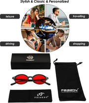 ÉÌƷͼƬ 85 | B0DTHVTKB5 | FEISEDY Retro Oval Sunglasses for Women 90s Narrow Round Lightweight Shades Y2k Trendy Sunnies B1171