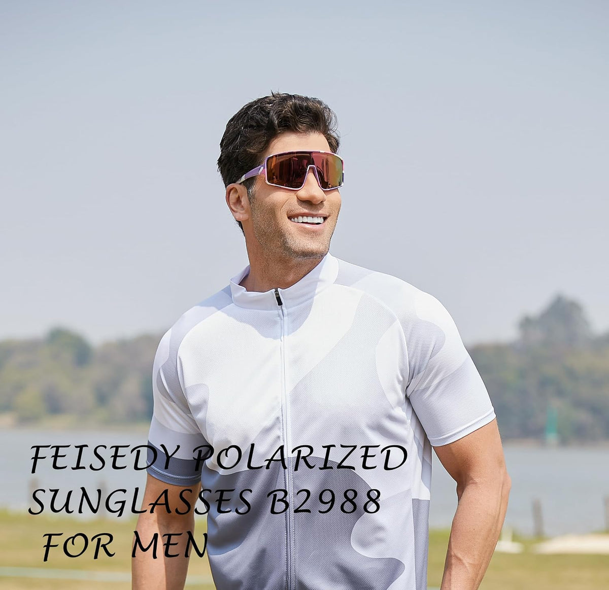 ÉÌƷͼƬ 25 | B0C785JPH3 | FEISEDY Sports Sunglasses, Polarized Oversized Shield for Women Men Youth, Baseball Cycling Running Outdoor Visor B2988