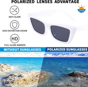 ÉÌƷͼƬ 13 | B08TM3J1R9 | FEISEDY Small Cateye Square Polarized Sunglasses Women Classic Thick Rectangle Frame UV400 Sun Glasses B2736