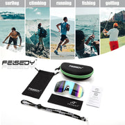 ÉÌƷͼƬ 20 | B0DGTRTMPX | FEISEDY Sports Sunglasses for Men and Women, Large Rectangular Lens, Baseball Cycling Running Sunglasses B0243