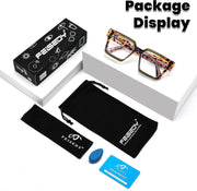 ÉÌƷͼƬ 32 | B0CDBH37B5 | FEISEDY Oversized Blue Light Glasses for Women Men TR90 Retro Square Anti Eyestrain Glasses Rectangle Fashion Frame B0037