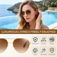 商品图片 5 | B0H4QPVJY6 | FEISEDY Retro Aviator Sunglasses for Women Men UV400 Shades B0409