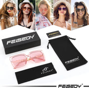 ÉÌƷͼƬ 48 | B08HVPGJW5 | FEISEDY Sunglasses Womens Trendy, Oversized Square Shades, Pearl Inlay Cat Eye Frame UV400 Protection B2625
