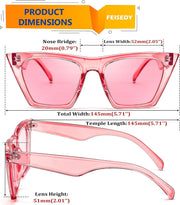 ÉÌƷͼƬ 124 | B0C5378735 | FEISEDY Vintage Square Cat Eye Sunglasses Women Trendy Cateye Sunglasses B2473