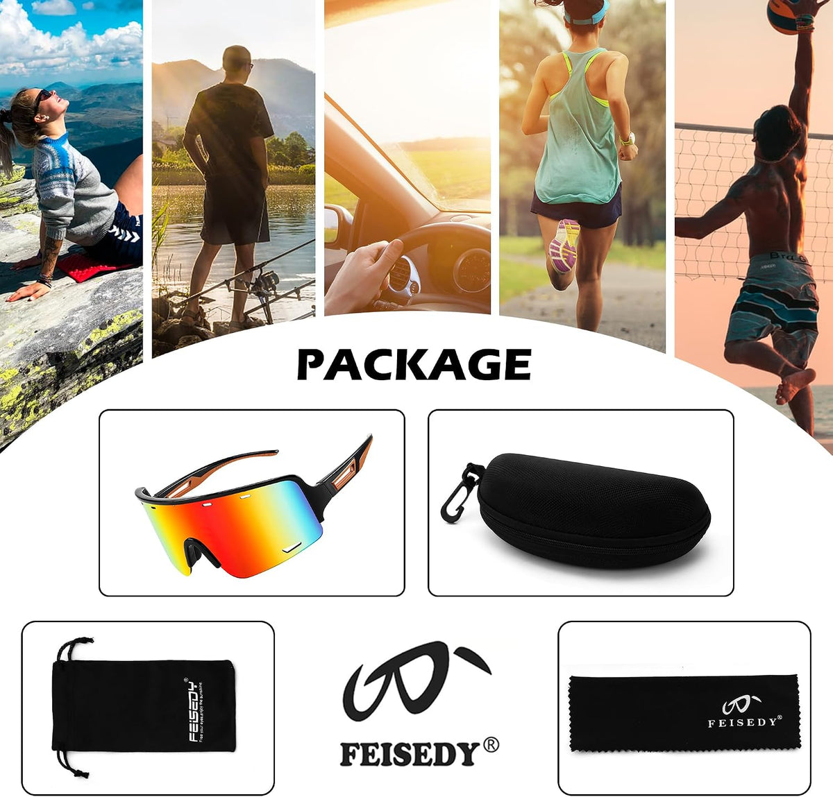 ÉÌƷͼƬ 15 | B0C6M24X4M | FEISEDY Sports Sunglasses Cycling Glasses Baseball Glasses for Youth Teens UV400 Protection B2974