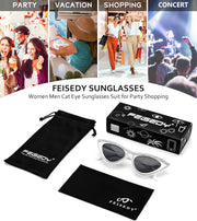 ÉÌƷͼƬ 15 | B0BZ7YMM4F | FEISEDY Oversized Women Cat Eye Rhinestone Sunglasses Costume Party B2360