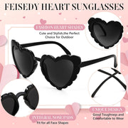 ÉÌƷͼƬ 5 | B0B8R3G4T8 | FEISEDY Love Heart Shaped Sunglasses for Women Trendy Retro Cat Eye Mod Style Stylish Glasses B2336