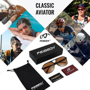 ÉÌƷͼƬ 119 | B0CB543WBD | FEISEDY Vintage Retro 70s Plastic Aviator Sunglasses Women Men Classic Large Squared Frame B2751