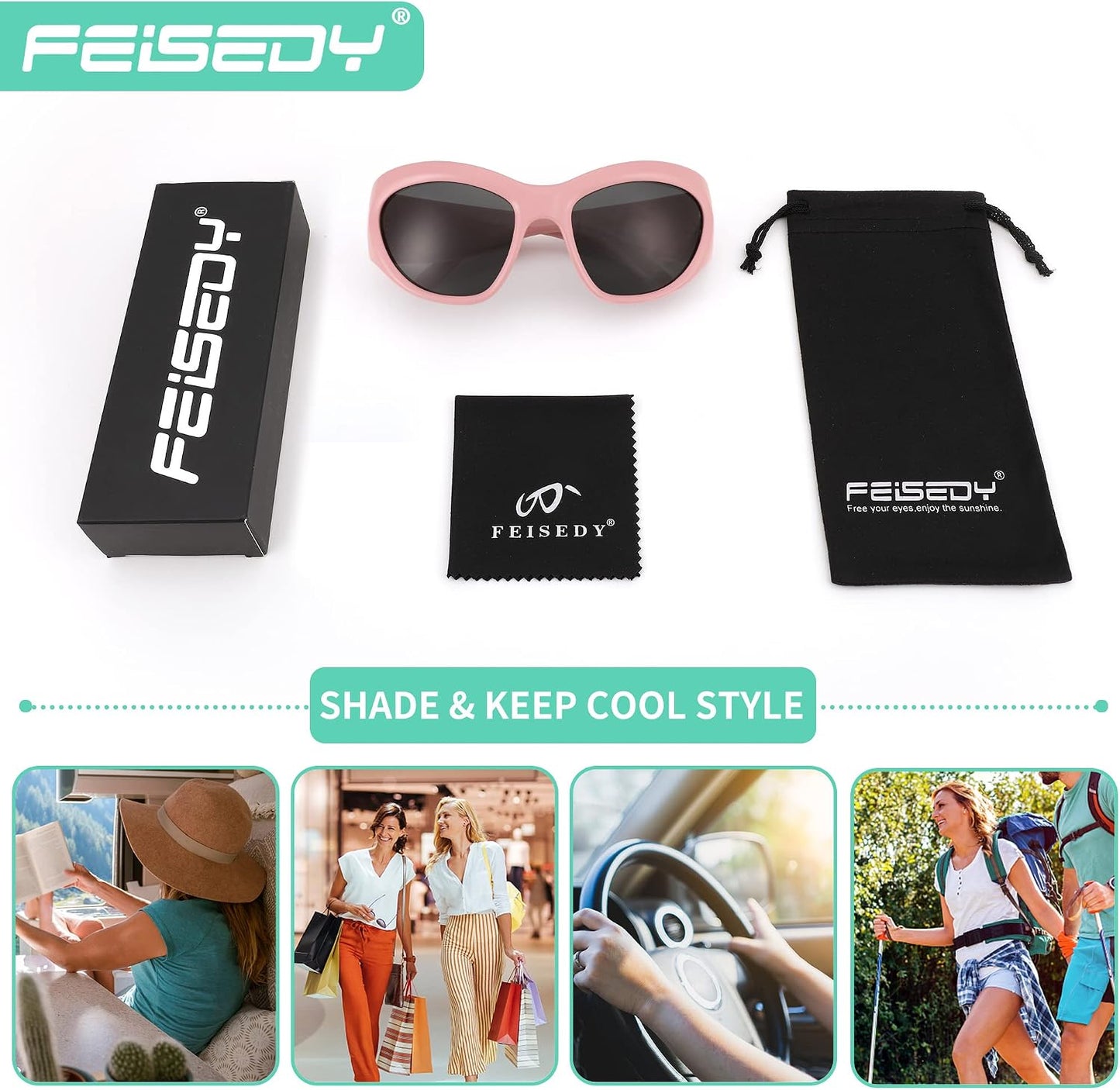 商品图片 32 | B0BQBWYZF6 | FEISEDY Trendy Y2k Sunglasses Women Men Oversized Shield Sunglasses Fashion Wrap Around Futuristic Glasses B2359