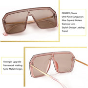 ÉÌƷͼƬ 43 | B0854JYPB2 | FEISEDY Classic Siamese One Piece Sunglasses Nice Rimless Stylish Retro Design for Women Men B2574