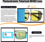 ÉÌƷͼƬ 20 | B0D6RBYFQB | FEISEDY Polarized Aviator Photochromic Sunglasses Men Women for Day and Night Driving Metal Frame B0172