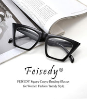 ÉÌƷͼƬ 22 | B08VNQPH3Y | FEISEDY Square Cat Eye Reading Glasses Blue Light Blocking Women Fashion Cateye Reader Anti Glare Digital Eyestrain B2604