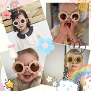 ÉÌƷͼƬ 4 | B0B56MHCN1 | FEISEDY 2 Pack Flower Sunglasses Toddler Beach Party Holiday Round Cute Sun Glasses B2315