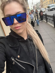 ÉÌƷͼƬ 107 | B09H6XXSDN | FEISEDY Oversized Sunglasses Mens Womens Flat Top Square Trendy Visor Shades UV400 B2470