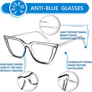 ÉÌƷͼƬ 3 | B0BHT5M418 | FEISEDY Women Cat Eye Blue Light Blocking Glasse Frame Fake Nerd Clear Square Computer Eyewear Anti Eyestrain B2353