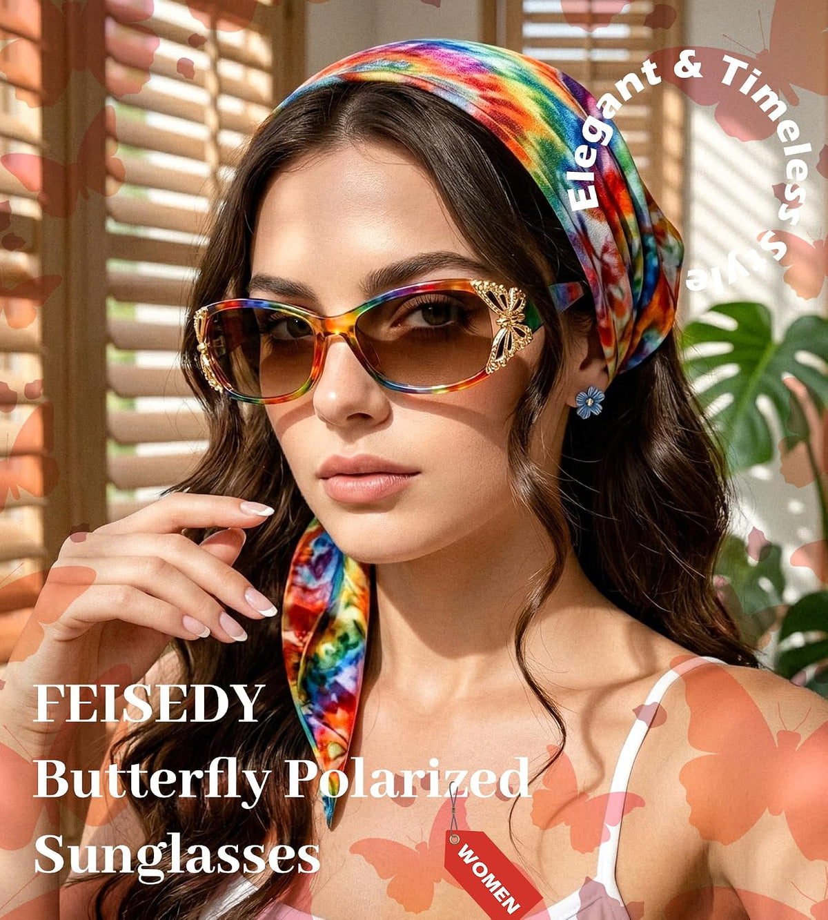 ÉÌƷͼƬ 33 | B0CNRQ7WVZ | FEISEDY Y2K Women Polarized Sunglasses Butterfly Wrap Around UV400 Shades