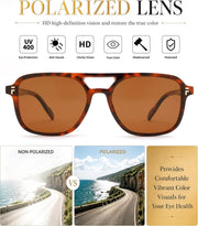 ÉÌƷͼƬ 18 | B0H2V9BFS5 | FEISEDY Retro Polarized Aviator Square Sunglasses for Women Men UV400 B0357