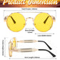 商品图片 34 | B0BD4MSMZQ | FEISEDY Aviator Sunglasses for Men Women Steampunk Round Metal Frame B2351