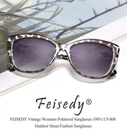 ÉÌƷͼƬ 62 | B07M9V125F | FEISEDY Polarized Vintage Sunglasses American Womens Square Jackie O Cat Eye Sunglasses B2451