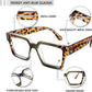 商品图片 31 | B0CDBH37B5 | FEISEDY Oversized Blue Light Glasses for Women Men TR90 Retro Square Anti Eyestrain Glasses Rectangle Fashion Frame B0037