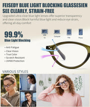 ÉÌƷͼƬ 16 | B0GV3QRRGW | FEISEDY Oval Cat Eye Blue Light Blocking Glasses for Women Clear Lens B0395